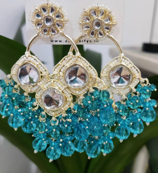 Gold-Plated Contemporary Chandbalis Earrings