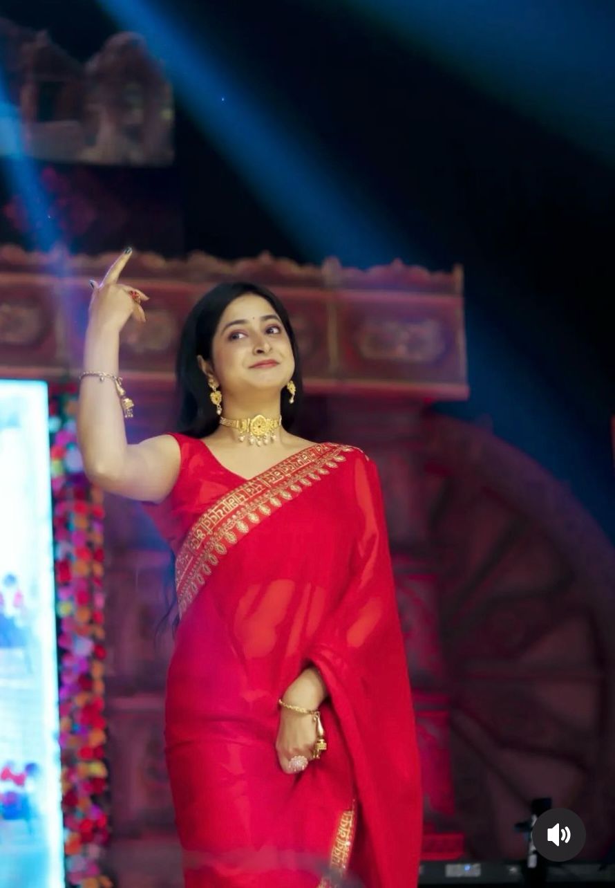 Embroidered Georgette Saree