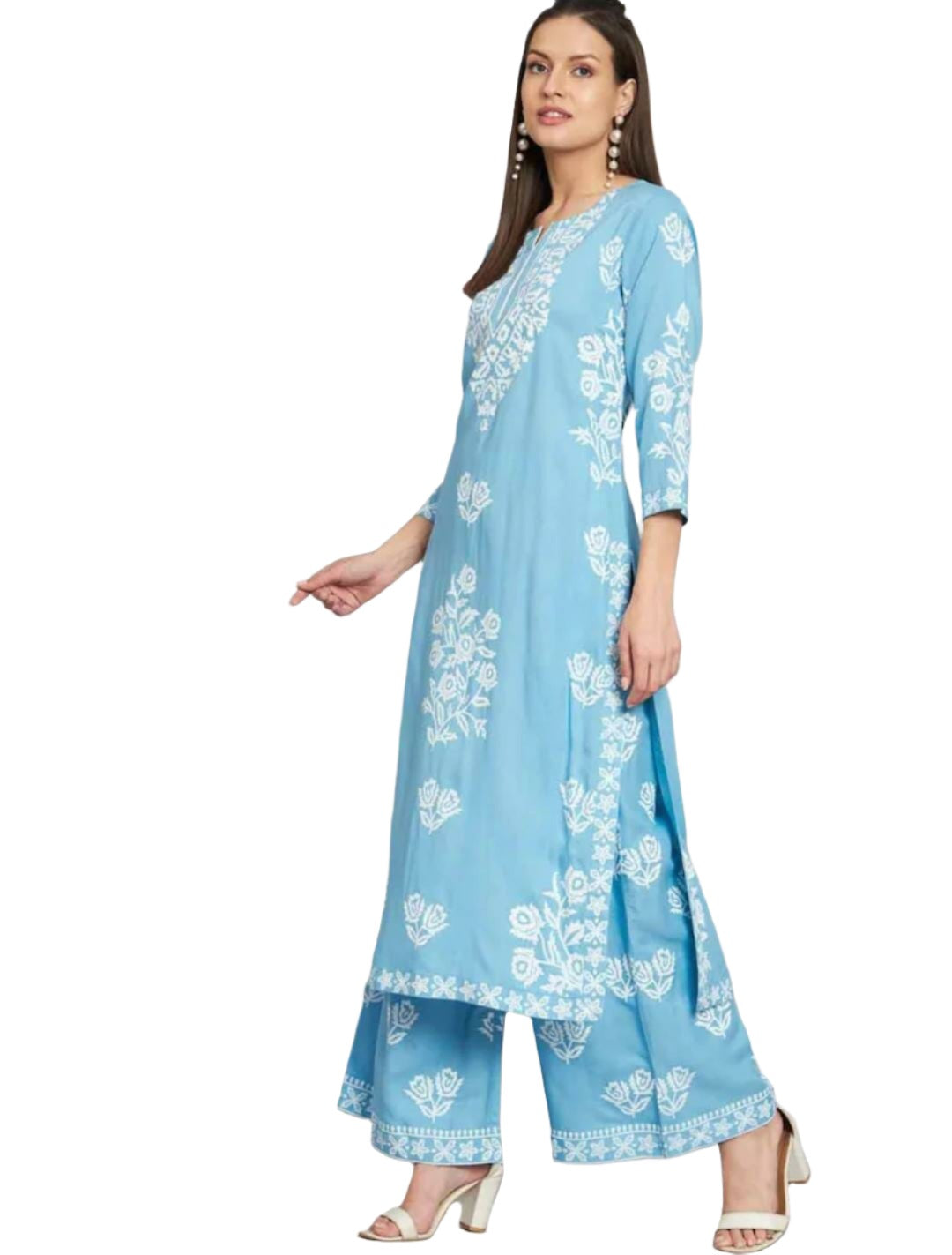 Kurta with Palazzos having Floral Prints