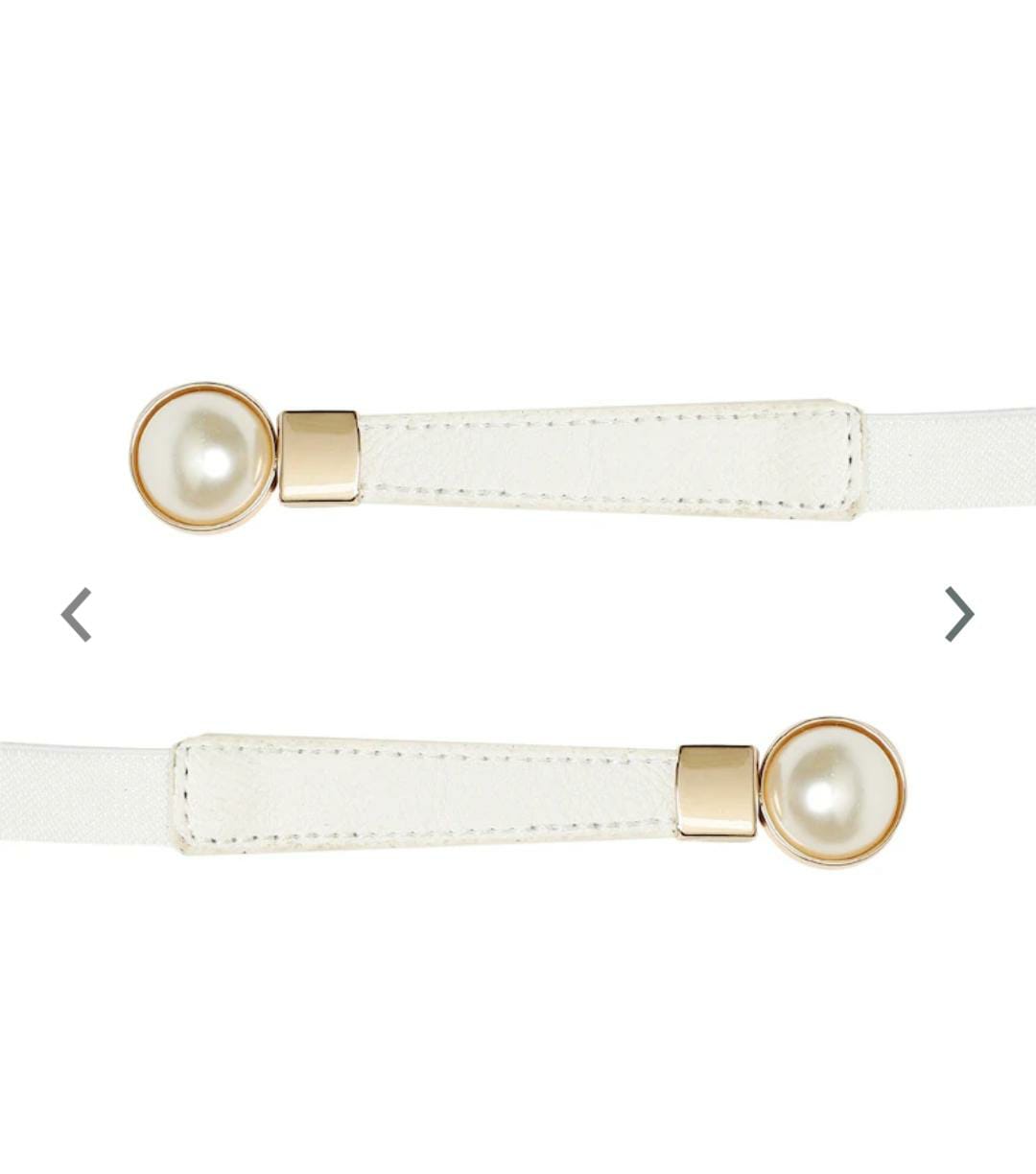 Women White Textured Belt