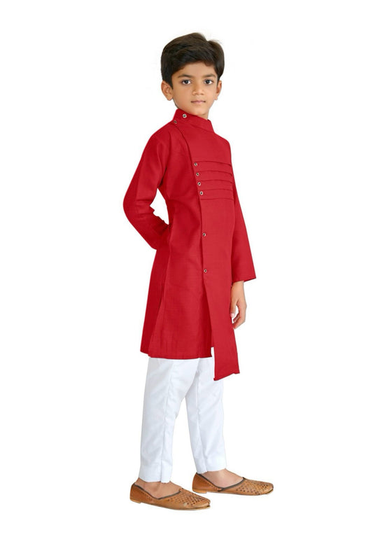 Boys Traditional kurta payjama 🧥Crosskurta🧥 red - Neha Couture Indian Fashion