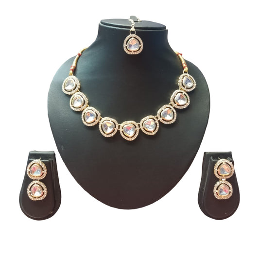 AD kundan Necklace Set In Frankfurt