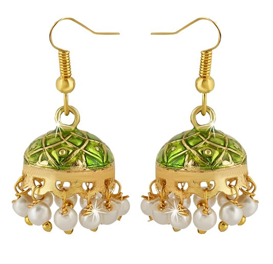 Earrings for Women & Girls | Traditional Multicolor Jhumka | German Silver Earring Set | Dome Shape Jhumki Combo | Accessories Jewellery | Birthday & Anniversary Gift