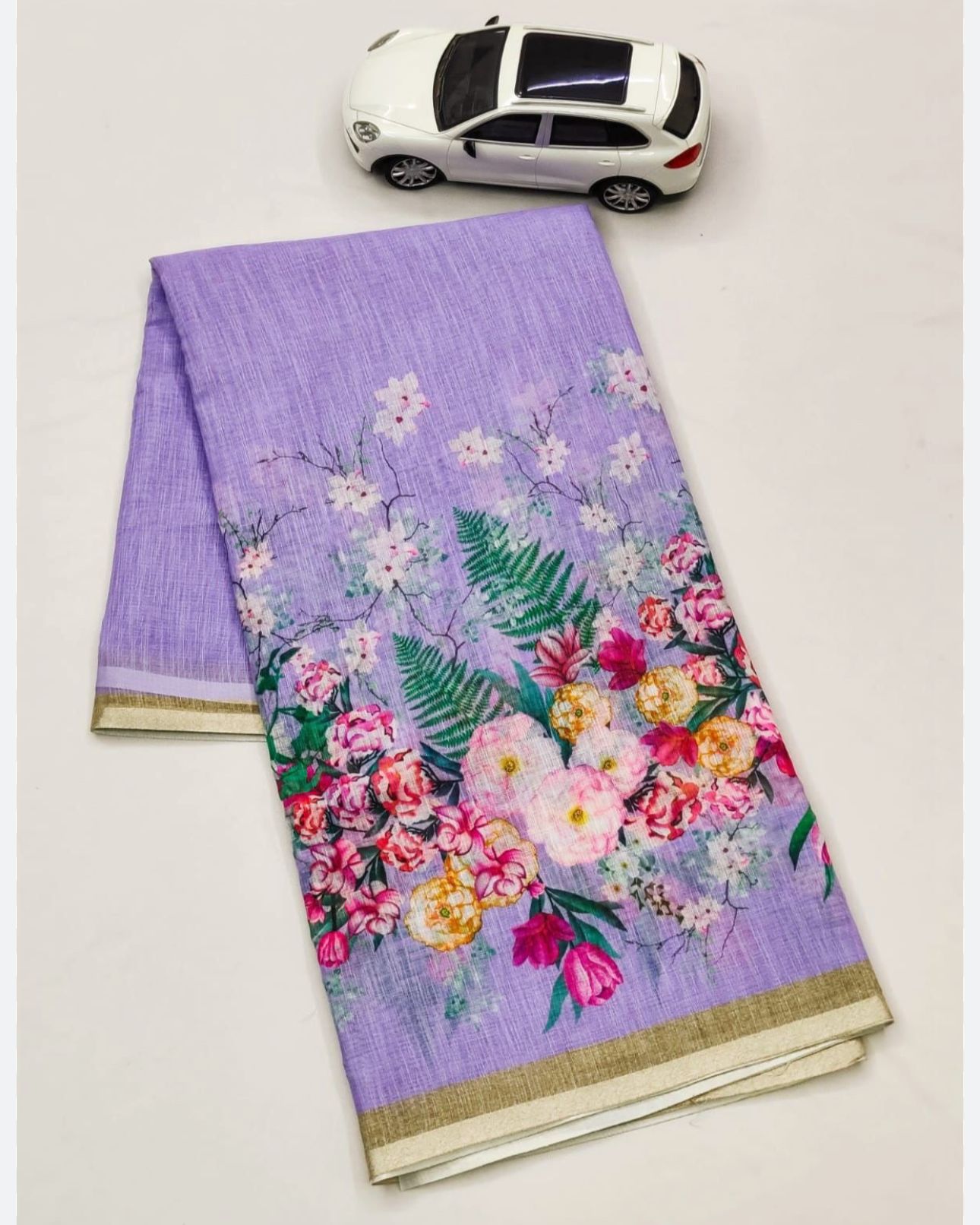 Pure Linen Casual  Sarees, 6.3 M (With Blouse Piece)