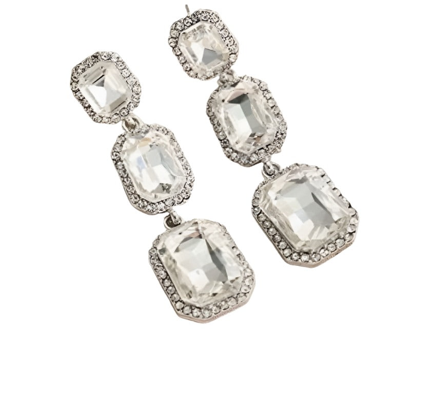 Dangle Earrings Statement Crystal Drop Earrings