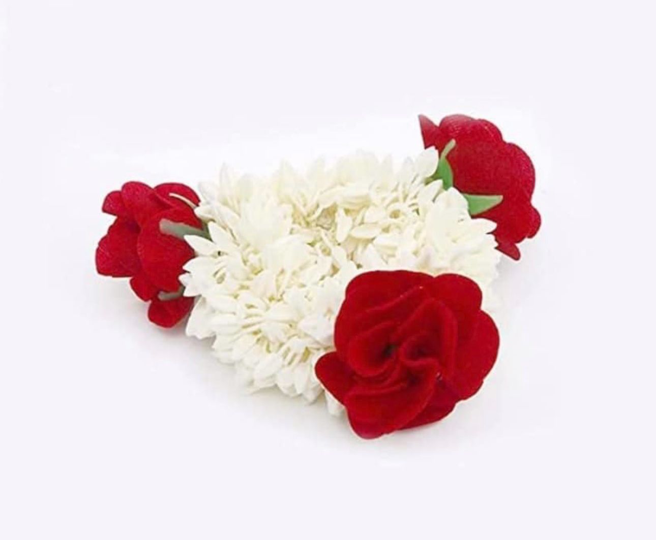 Hair Mogra Scented Rubber Band Flower Gajra Hair Accessories for Women Girls (35 GM) (White) (Free Size (30 GM)