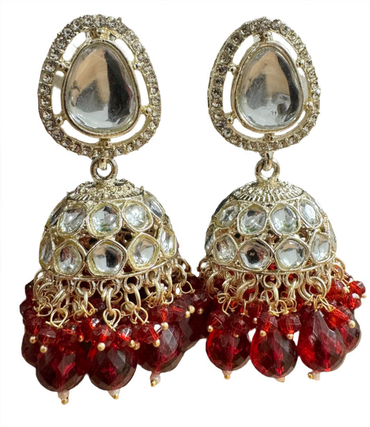 Polki AD Buttalu,polki Artificale Diamond Jhumka Jewelry,sabyasachi Jewelry inspired Jhumka Earrings,Jhumki, indian jewellery