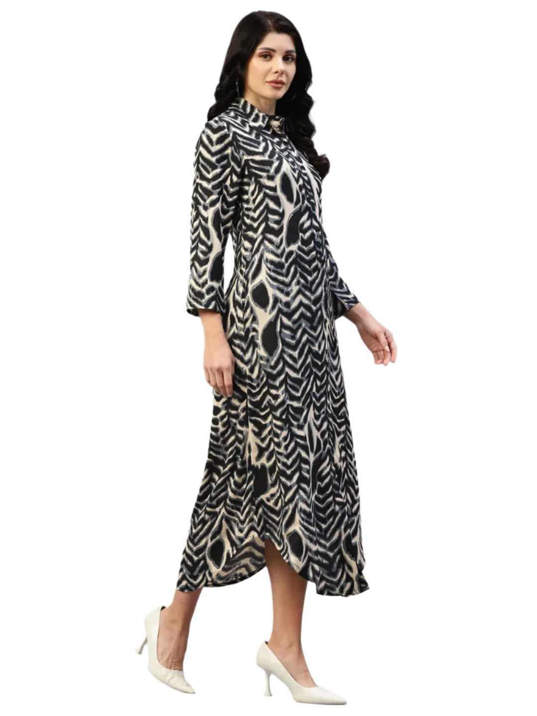Animal Printed Summer Cool Women's Shirt Dress in Germany