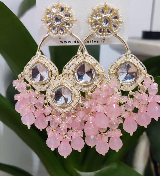 Gold-Plated Contemporary Chandbalis Earrings