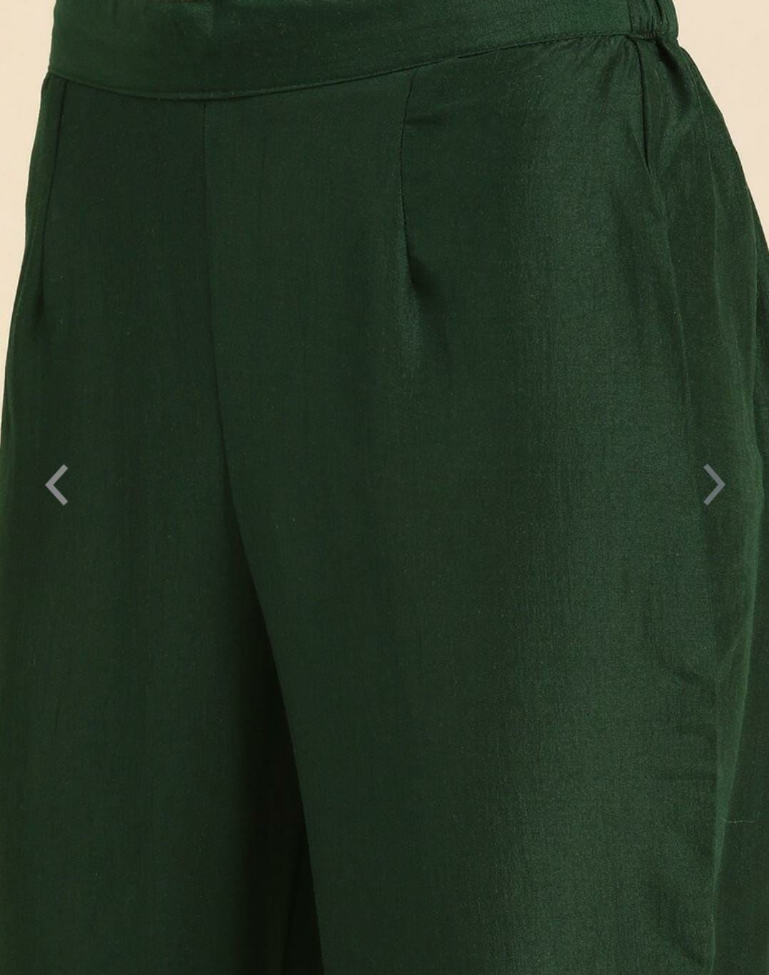 Women Green Ethnic Motifs Printed Regular Kurta with Trousers