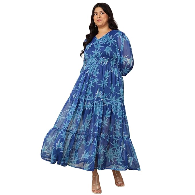 Women's Tiered & Smocked Plus Size Maxi Dress  in Berlin