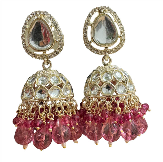 Polki AD Buttalu,polki Artificale Diamond Jhumka Jewelry,sabyasachi Jewelry inspired Jhumka Earrings,Jhumki, indian jewellery