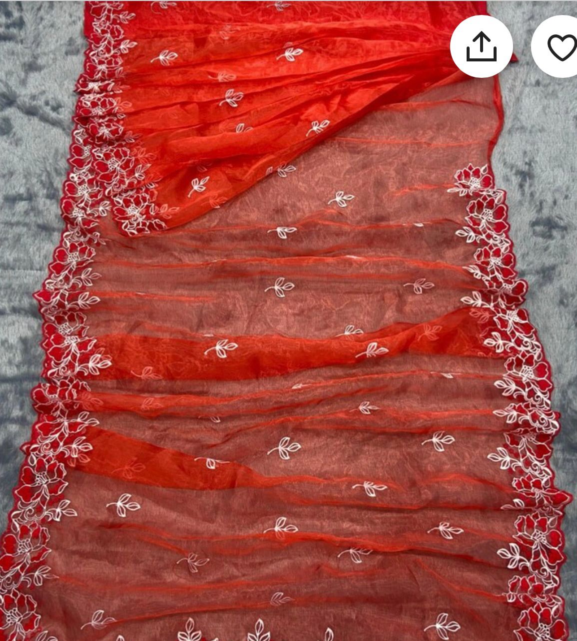 Organza Silk saree withThread Embroidery Work | Wedding Saree | for woman saree