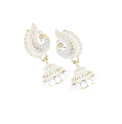 Peacock Jhumkas Jhumka jhumki Earrings Combo set Ear rings For Women girls Ladies Traditional Wedding Temple Gold Meenakari Ethnic Antique South Indian Round Pearl Moti Feather jhumki