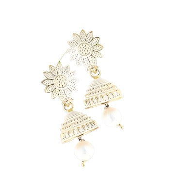 Meenakari Ethnic Antique South Indian  Peacock Jhumki For Women