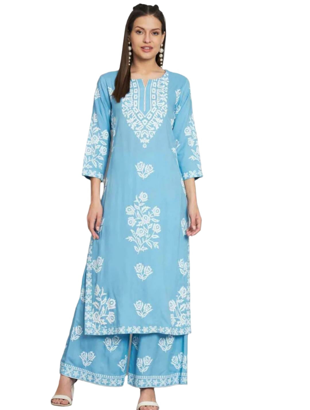 Kurta with Palazzos having Floral Prints