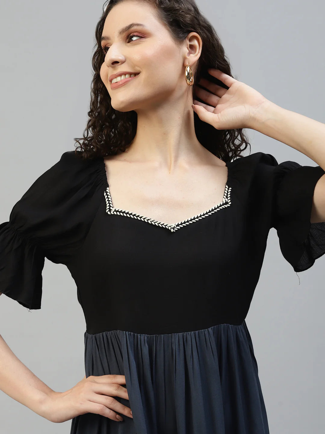 Black & Grey Color block Women's Dress in Berlin