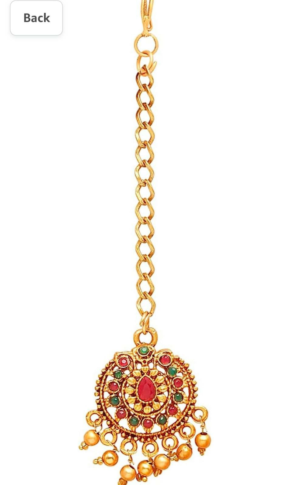 Temple Jewellery Gold Plated Necklace Set Antique Jewellery