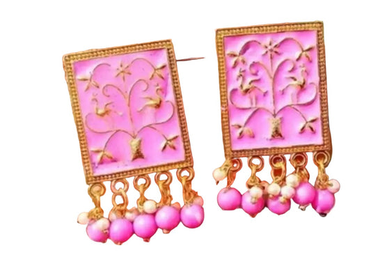 Trendy Fancy Square Meena Tops For Girls & Women Alloy Stud Earring