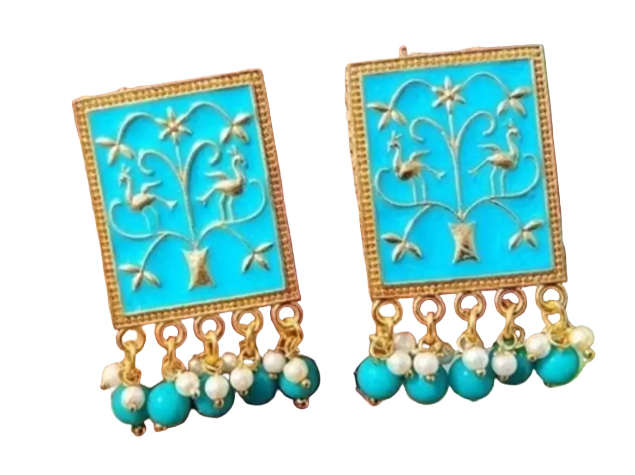Trendy Fancy Square Meena Tops For Girls & Women Alloy Stud Earring