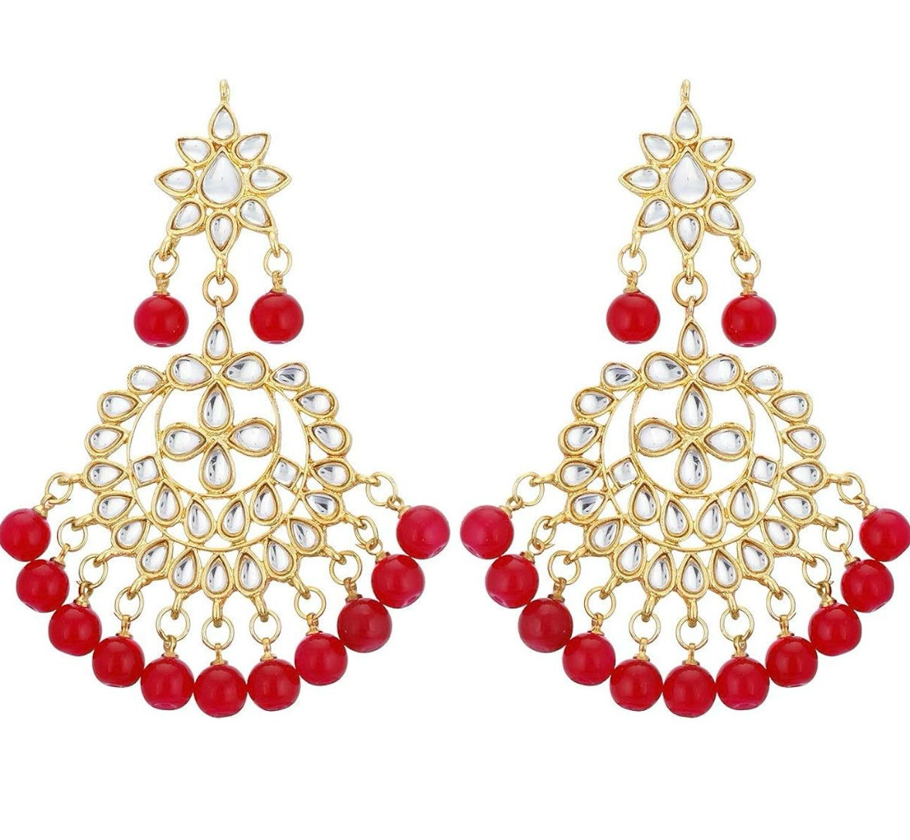 Kundan vergoldetes Halsketten-Set für Damen