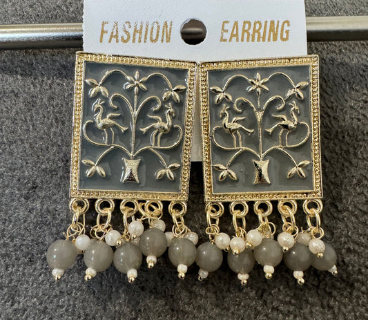 Trendy Fancy Square Meena Tops For Girls & Women Alloy Stud Earring