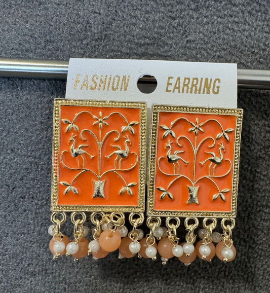 Trendy Fancy Square Meena Tops For Girls & Women Alloy Stud Earring