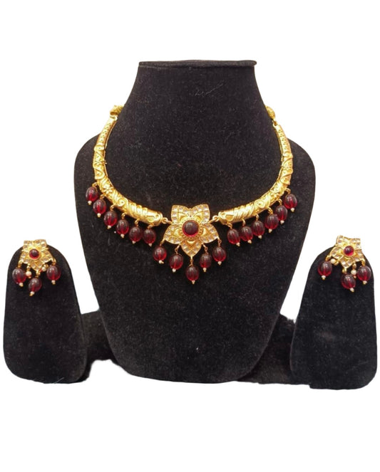 Beautiful Designer Necklace Set / Indian Women Jewellery/ Gold Plated Fashion Jewelry/Designer Pearl Necklace / Wedding Wear Bridal Gift