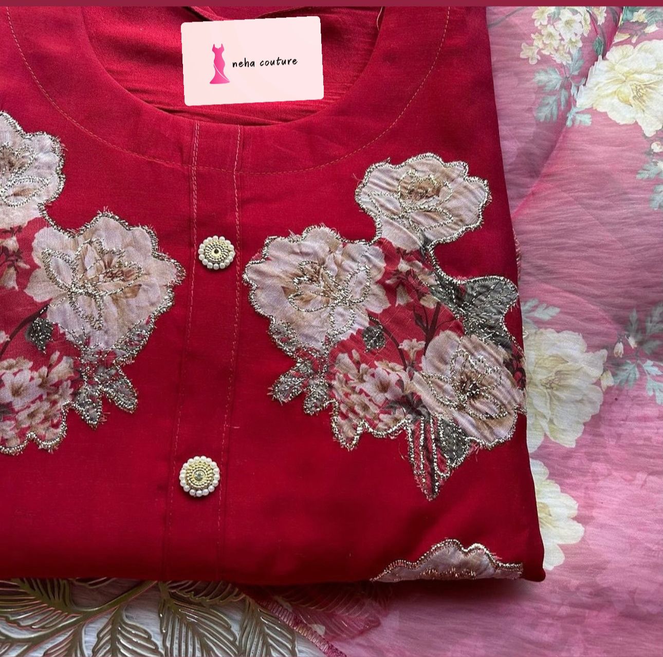 kurti dupatta bottom Dola silk printed set
