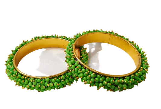 Set of 2 Embellished Gold-Plated Bangles