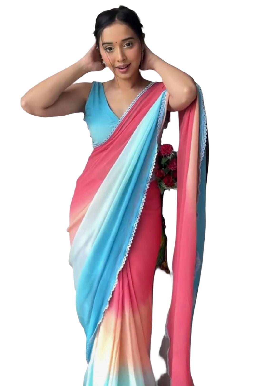 Bereit, Saree zu tragen