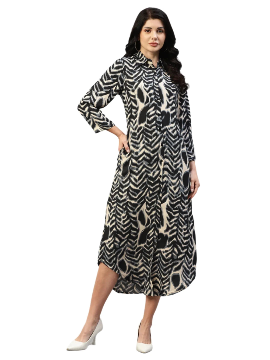 Animal Printed Summer Cool Women's Shirt Dress in Germany