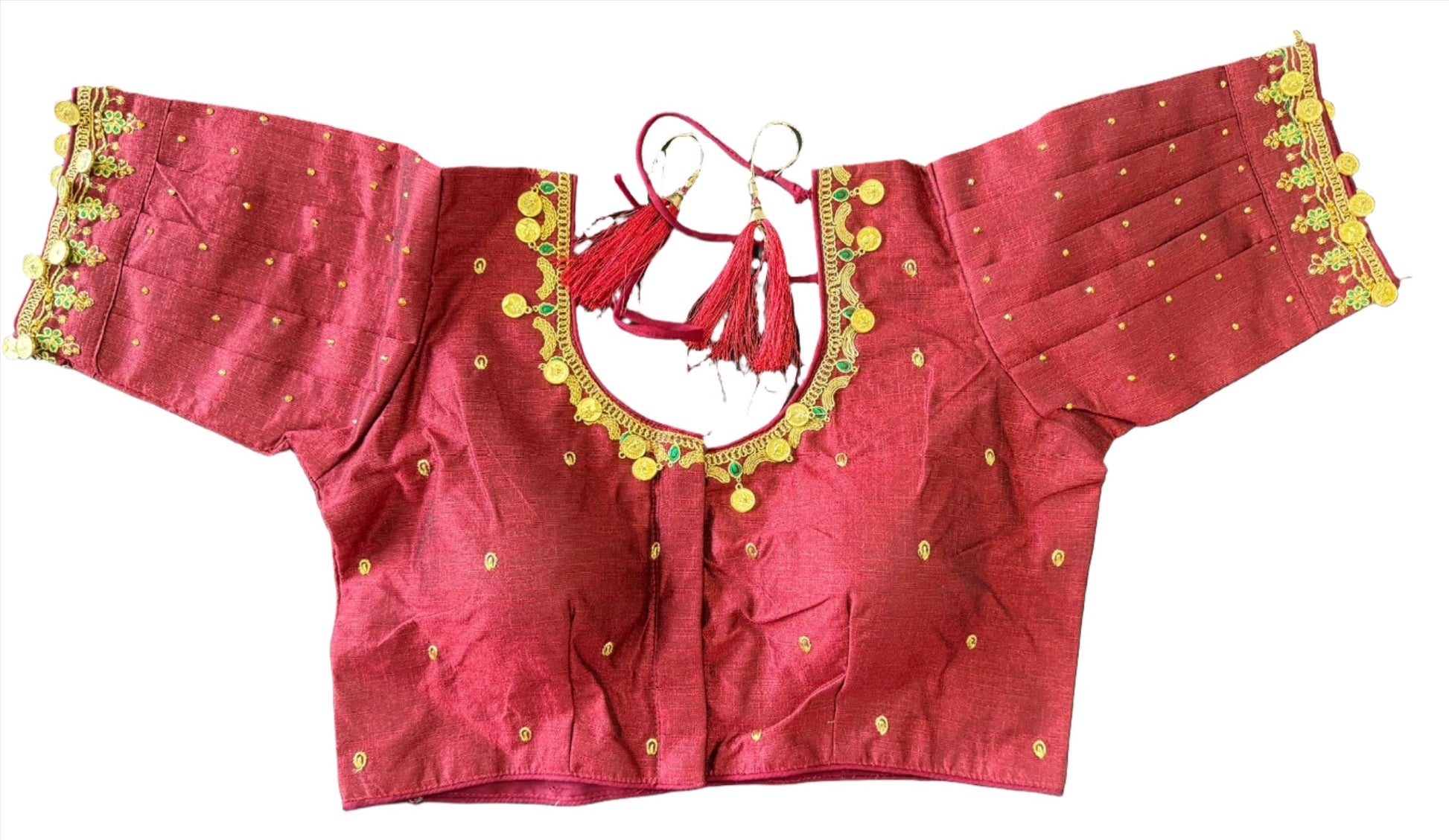 Silk Temple Coin Blouse
