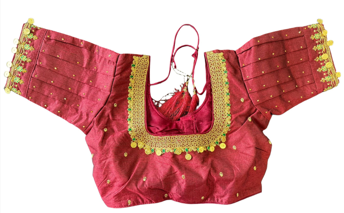 Silk Temple Coin Blouse