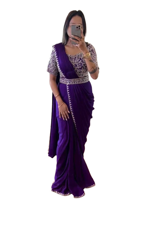 Ready To Wear Saree With Stitched Blouse In Berlin - Neha Couture Indian Fashion