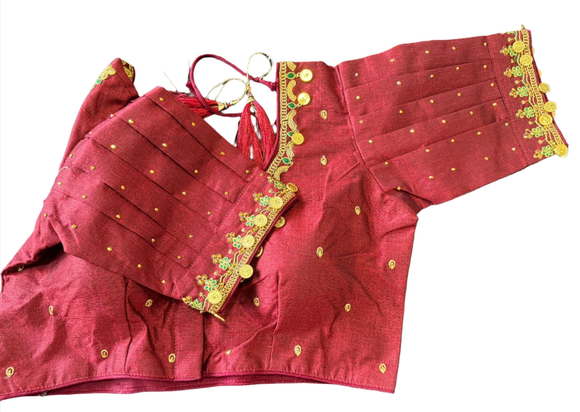 Silk Temple Coin Blouse