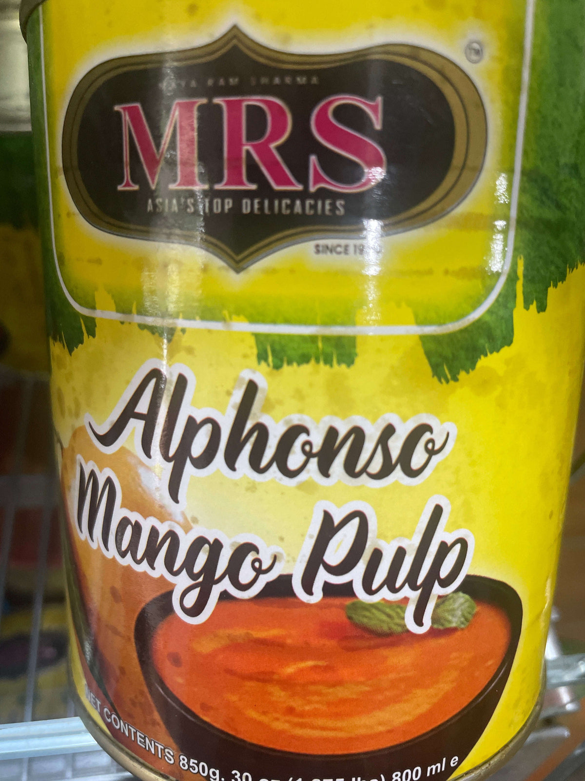 MRS Alphonso Mango Pulp 850g
