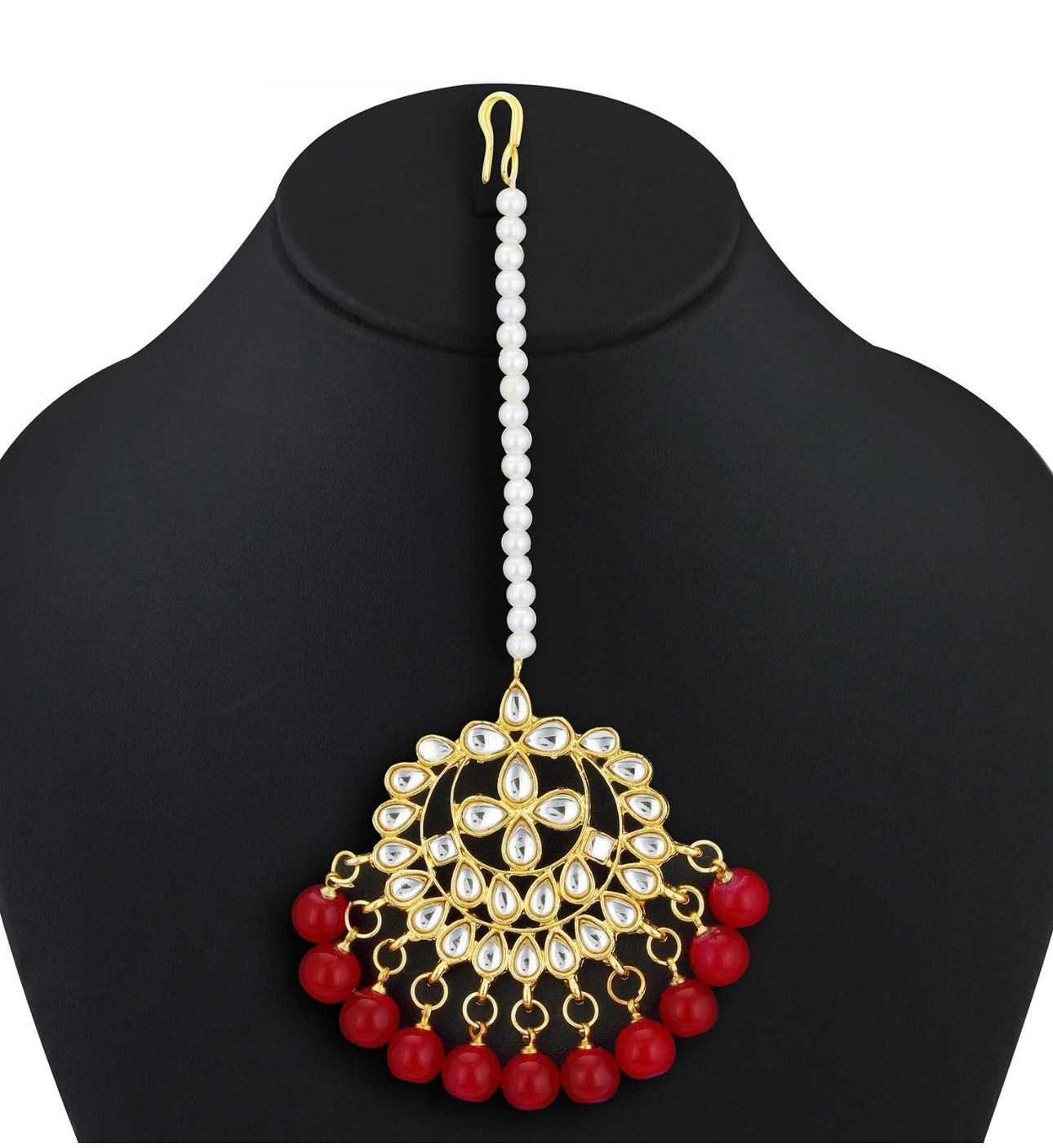Kundan vergoldetes Halsketten-Set für Damen