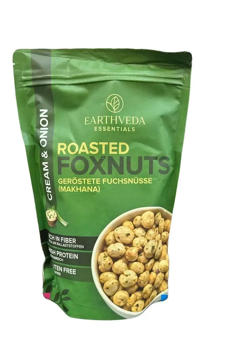 Earthveda Cream & Onion Roasted Makhana 40g