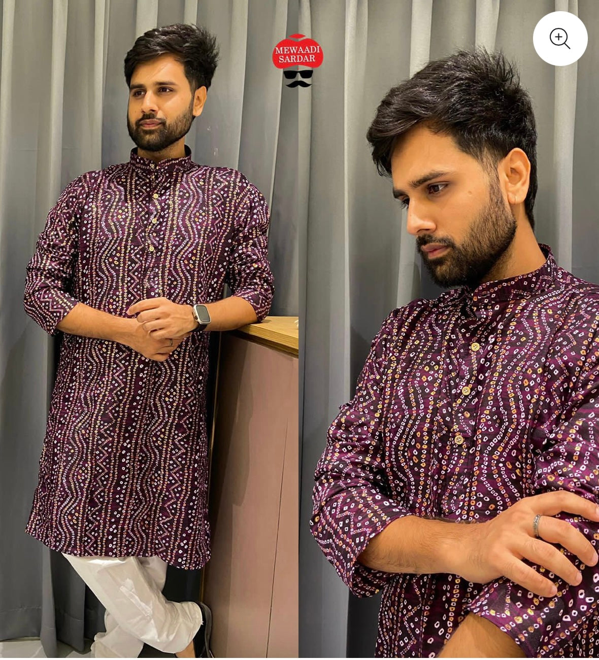 Men's ethnic printed kurta with Pajama in Berlin