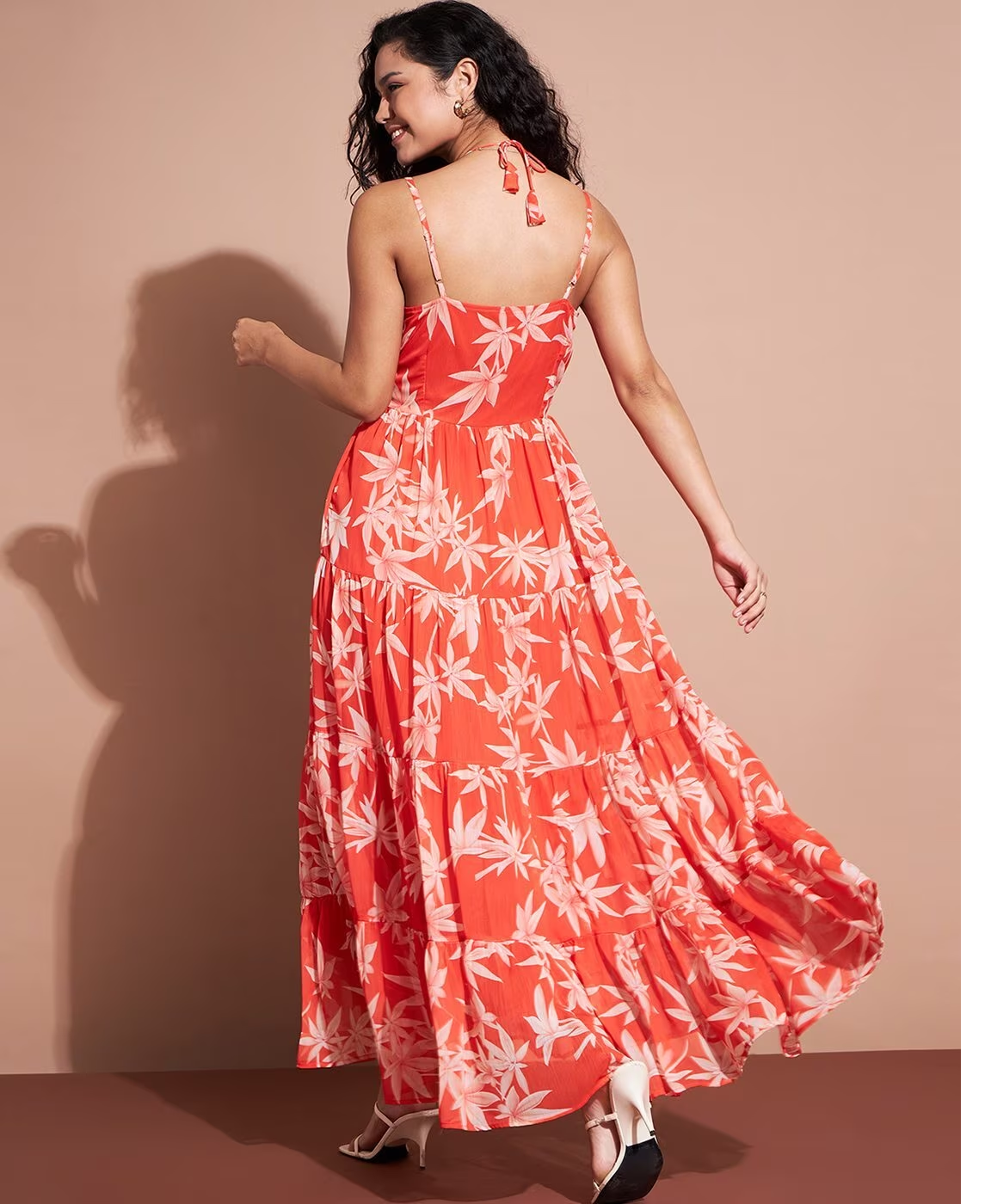 Women Floral Print Tiered Dress in Germany