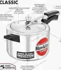 Hawkins Classic Pressure Cooker 5L (CL50) – Aluminium Inner Lid Pressure Cooker - Neha Couture Berlin
