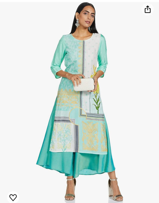 Women Rayon Regular kurta embroidery and fabric detail - Neha Couture Indian Fashion