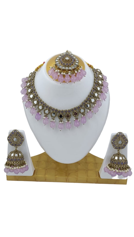 Mirror Necklace Earring with Mangtika in berlin