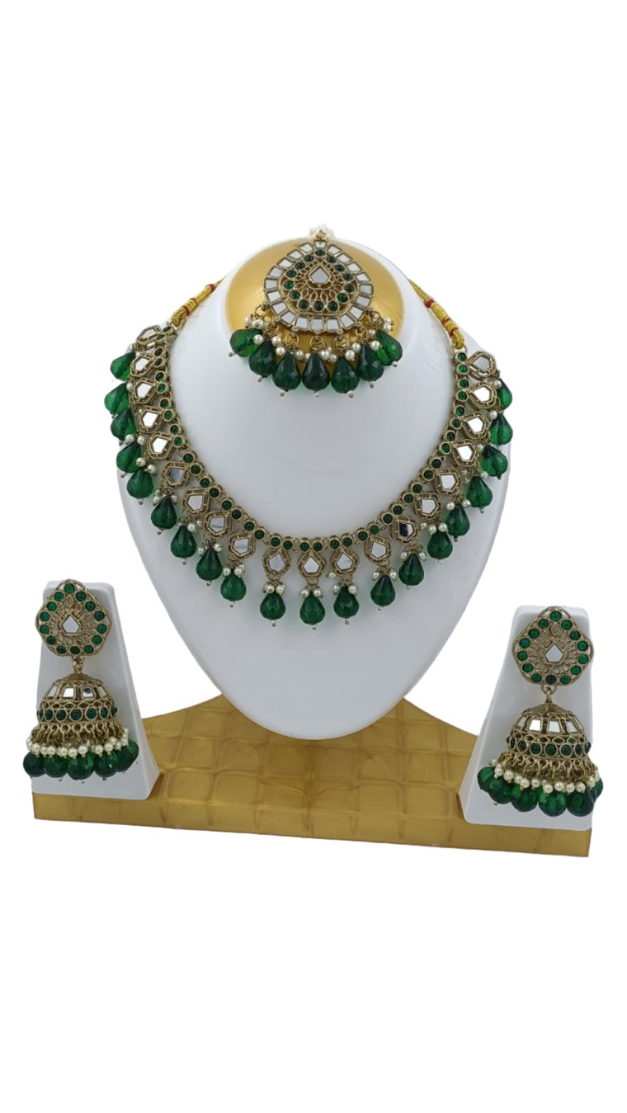 Mirror Necklace Earring with Mangtika in berlin