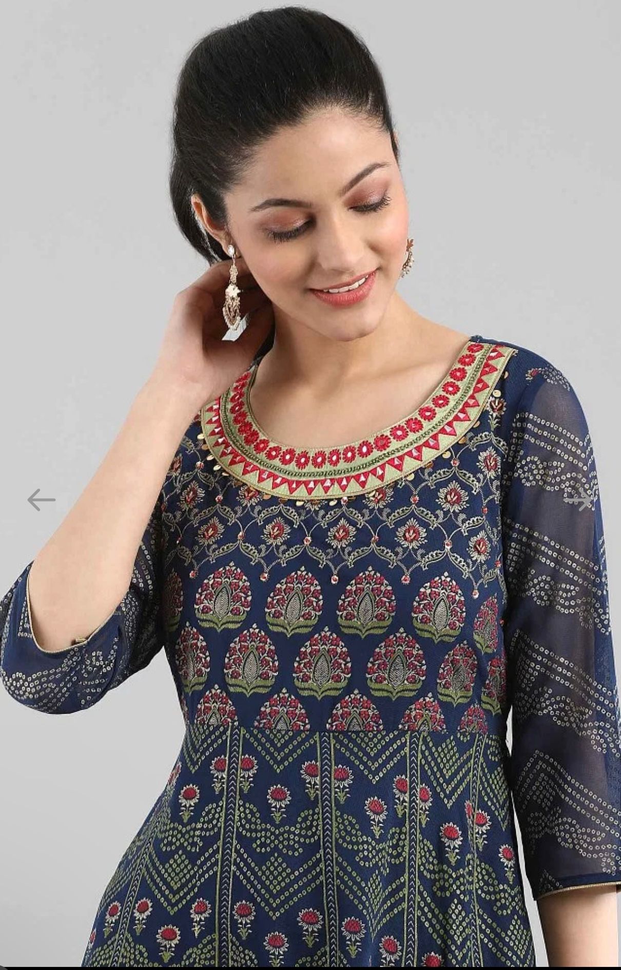 Navy Blue Georgette Dress in Germany