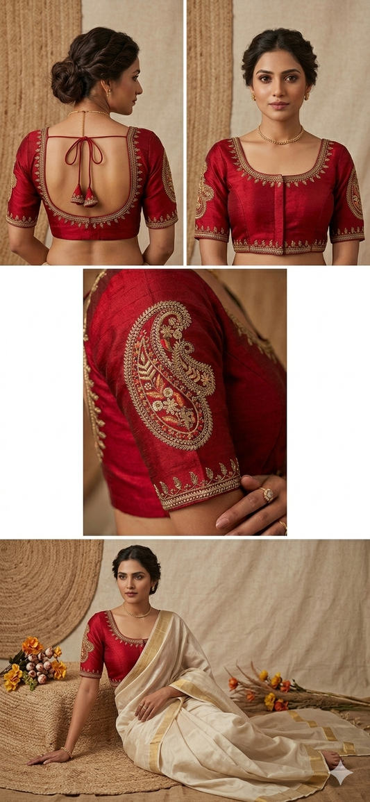 Maroon Party wear heavy blouse in Berlin