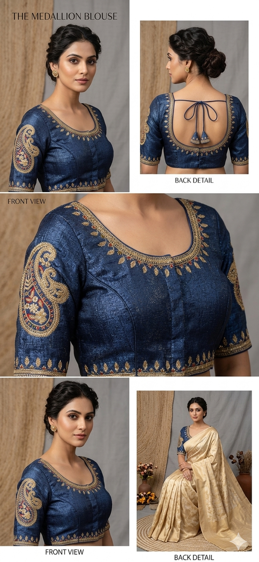 Blue Party wear heavy blouse in Berlin