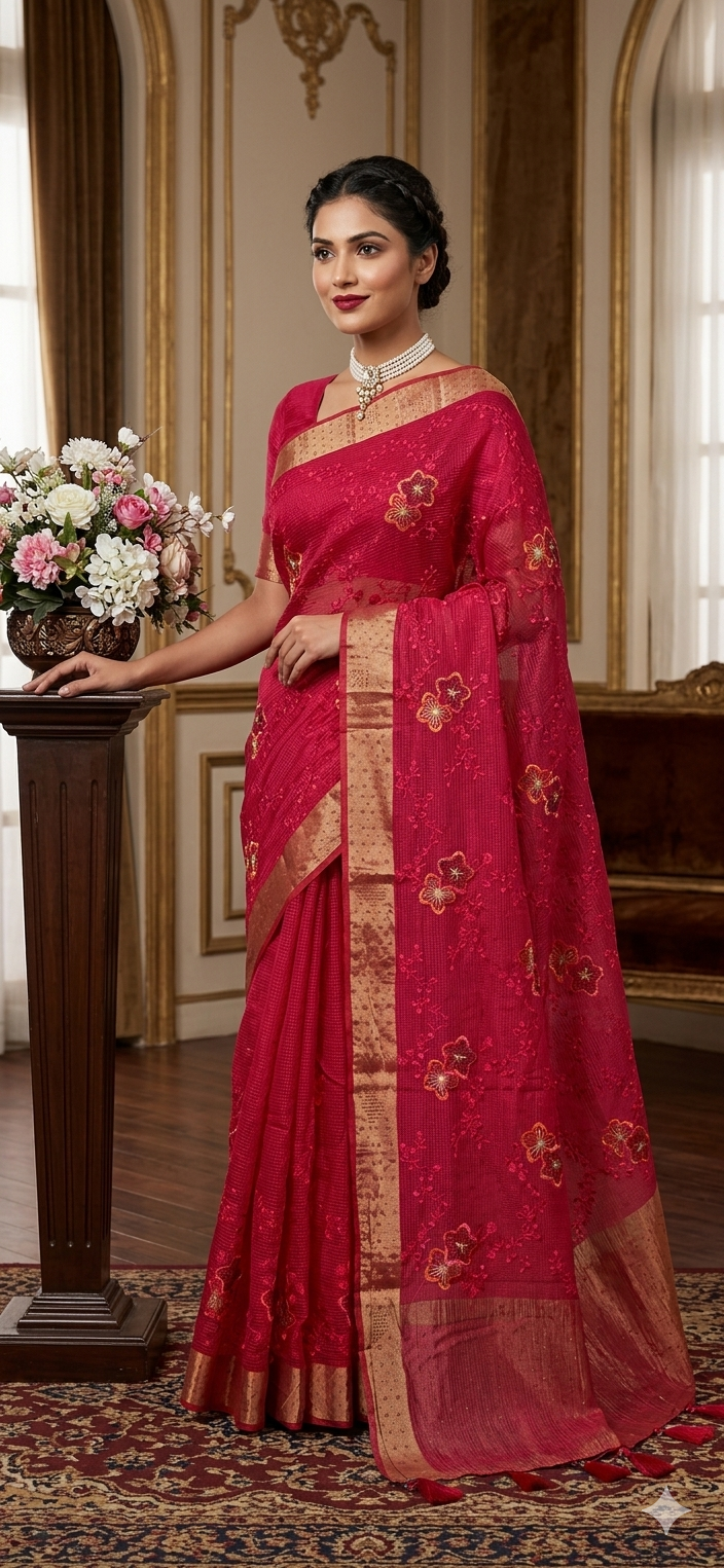 Beautiful Chanderi Silk Saree in Munich