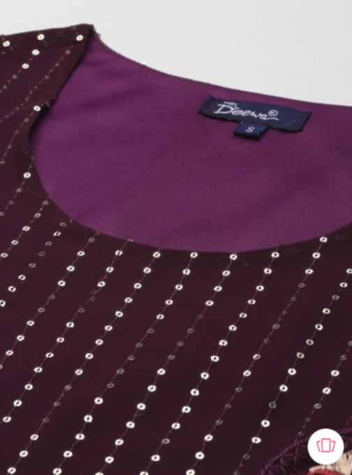 Burgundy Embellished Georgette Maxi Dress in Germany